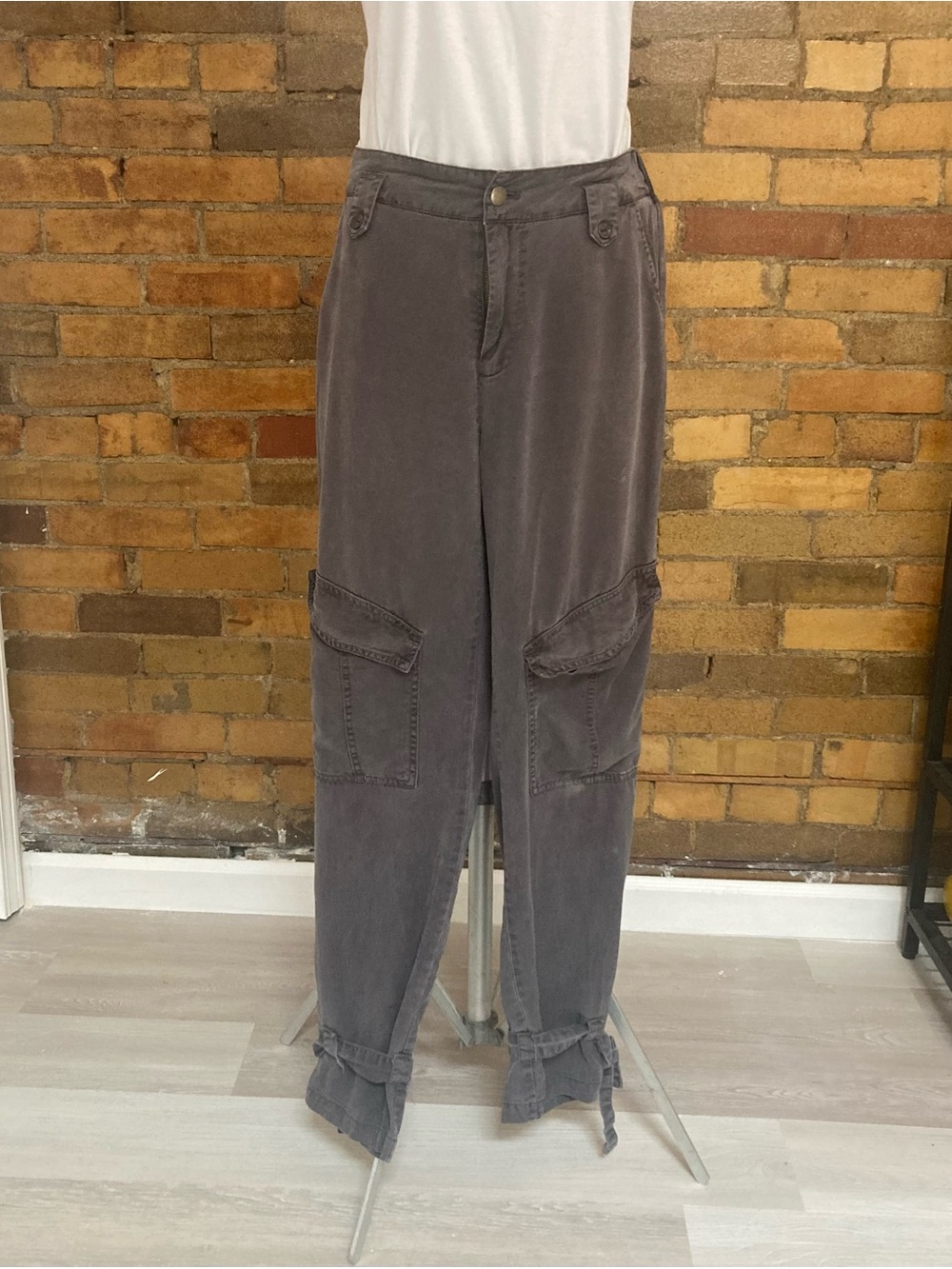 Young Fabulous & Broke Women’s Washed Charcoal Cargo Pants